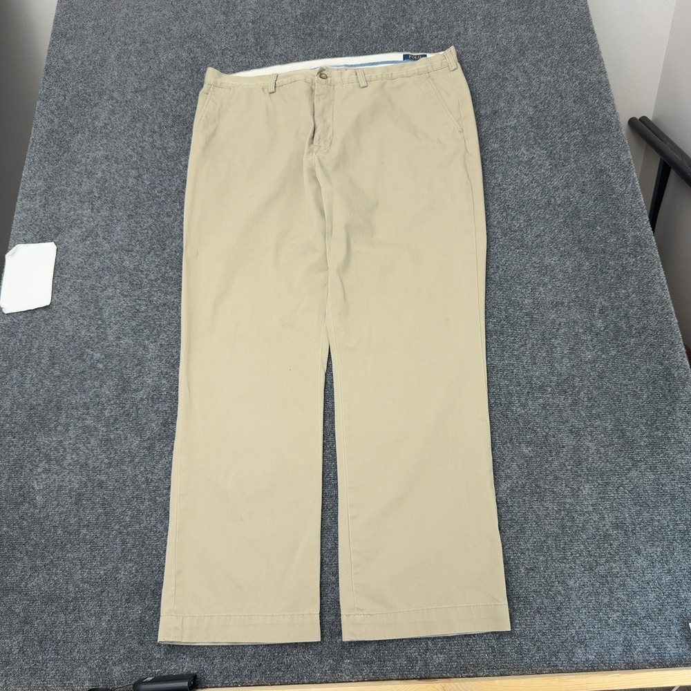 Polo Ralph Lauren Pants Mens 42x32 Khaki Cotton Classic Fit Chino Preppy